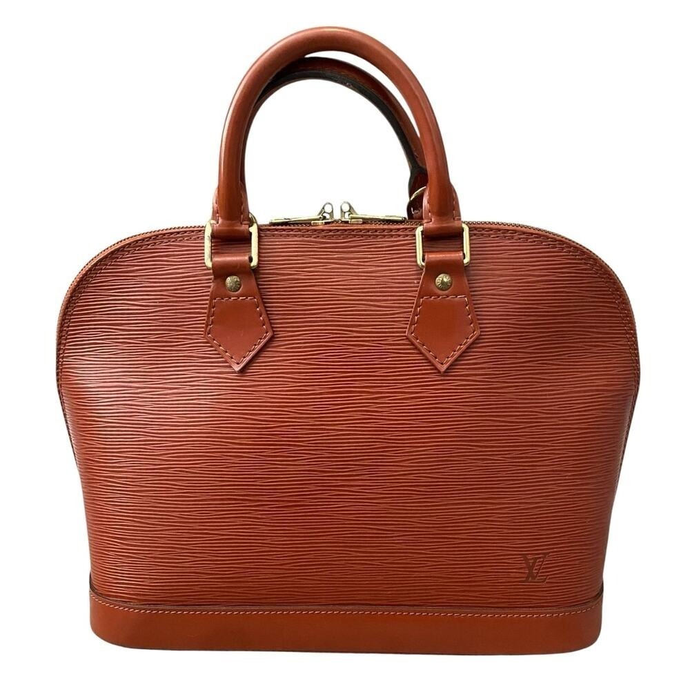 Louis Vuitton Alma PM Epi Leather Satchel Kenyan Fawn Brown 90s Vintage